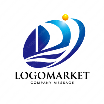 海と船と先進的のロゴ