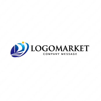 海と船と先進的のロゴ