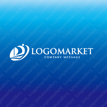 海と船と先進的のロゴ