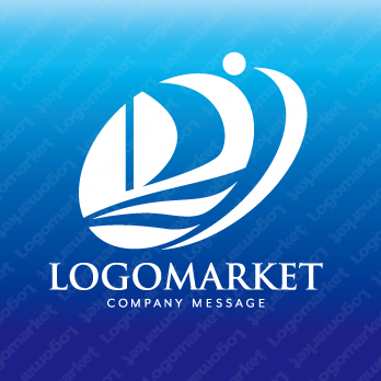 海と船と先進的のロゴ