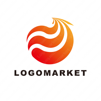 鳳凰と不死鳥と鳥のロゴ