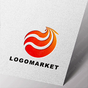 鳳凰と不死鳥と鳥のロゴ