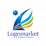 Pと羽ばたくと飛躍のロゴ