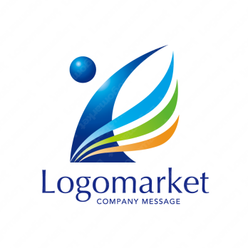 Pと羽ばたくと飛躍のロゴ