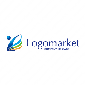 Pと羽ばたくと飛躍のロゴ