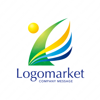 Pと羽ばたくと飛躍のロゴ