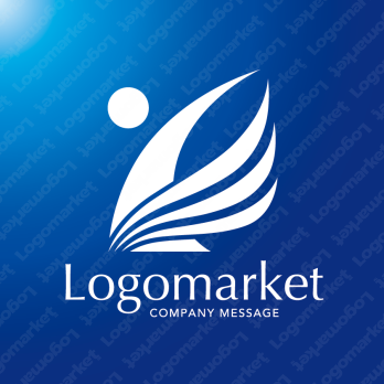 Pと羽ばたくと飛躍のロゴ