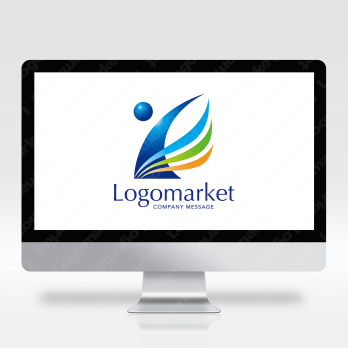 Pと羽ばたくと飛躍のロゴ