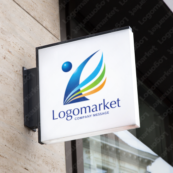 Pと羽ばたくと飛躍のロゴ