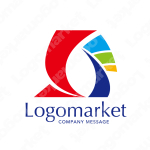 虹と鳥と幸運のロゴ