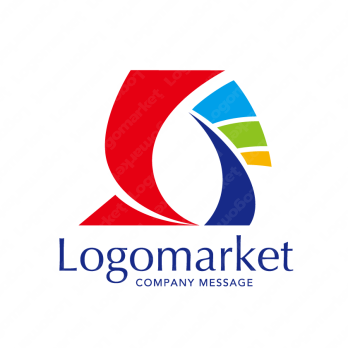 虹と鳥と幸運のロゴ