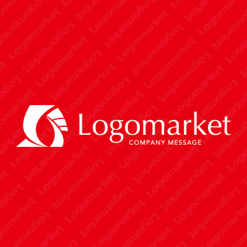 虹と鳥と幸運のロゴ