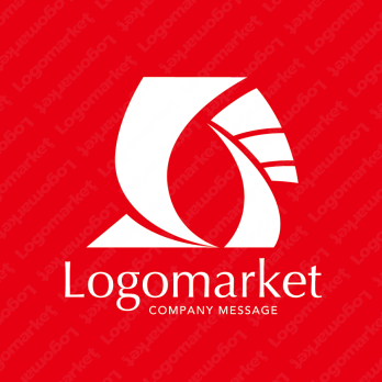 虹と鳥と幸運のロゴ