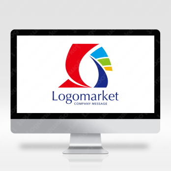 虹と鳥と幸運のロゴ