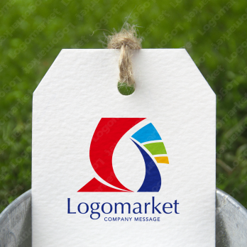 虹と鳥と幸運のロゴ