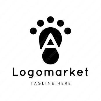 Aとaと足のロゴ