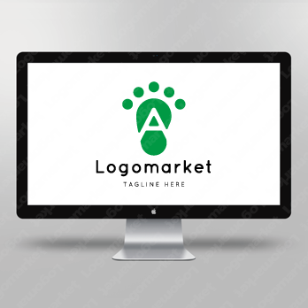 Aとaと足のロゴ