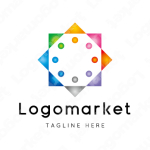 人と太陽と輪のロゴ