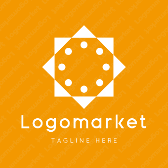 人と太陽と輪のロゴ