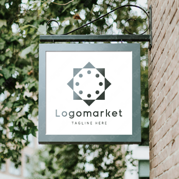 人と太陽と輪のロゴ