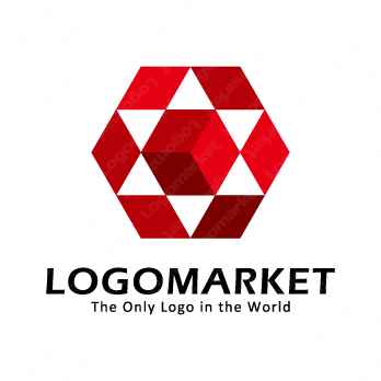 ヘキサゴンとキューブと結晶のロゴ