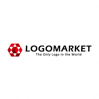 ヘキサゴンとキューブと結晶のロゴ