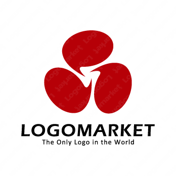 吹き出しと家紋と渦のロゴ