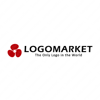 吹き出しと家紋と渦のロゴ