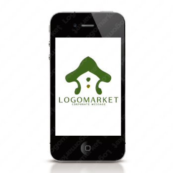 家とあたたかいと手書きのロゴ