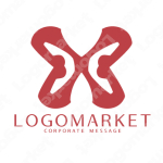 蝶と羽ばたくと成長のロゴ