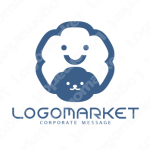 くもと犬とキャラクターのロゴ