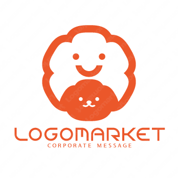 くもと犬とキャラクターのロゴ