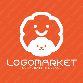 くもと犬とキャラクターのロゴ