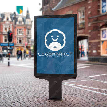 くもと犬とキャラクターのロゴ