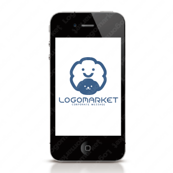 くもと犬とキャラクターのロゴ