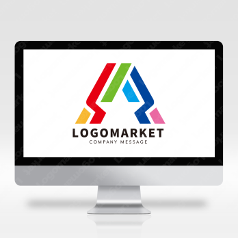 Aとレインボーとスターのロゴ