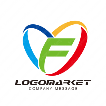 Fとハートとネットワークのロゴ