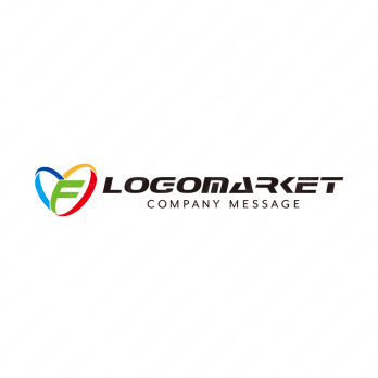 Fとハートとネットワークのロゴ