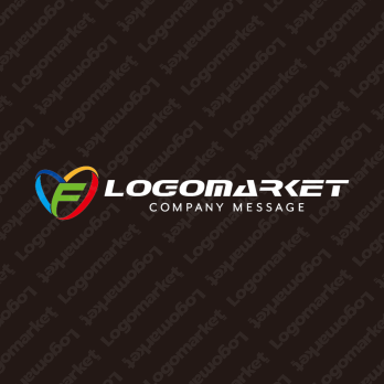 Fとハートとネットワークのロゴ