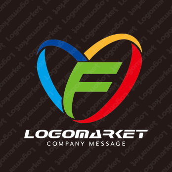 Fとハートとネットワークのロゴ