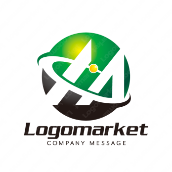 Mと繋がりとスピード感のロゴ