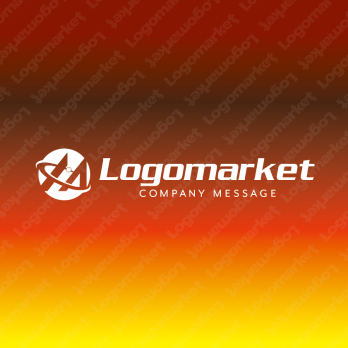 Mと繋がりとスピード感のロゴ