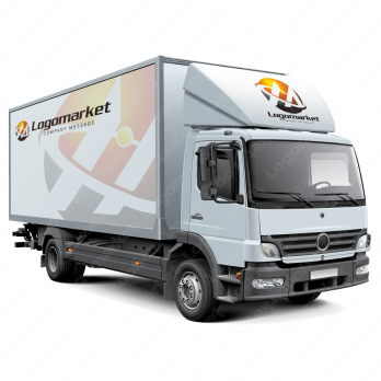 Mと繋がりとスピード感のロゴ