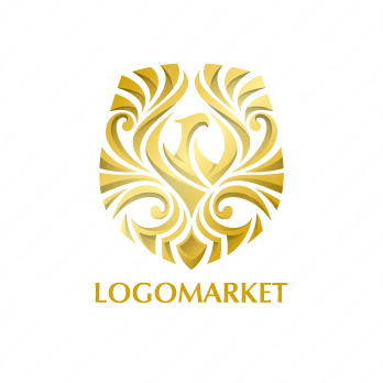 鷹と盾とエンブレムのロゴ