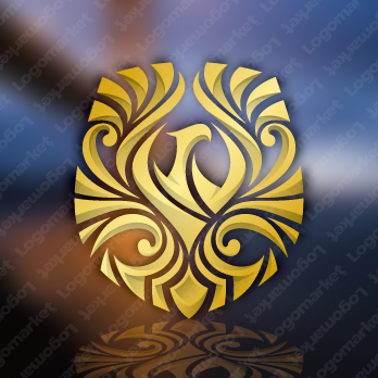 鷹と盾とエンブレムのロゴ