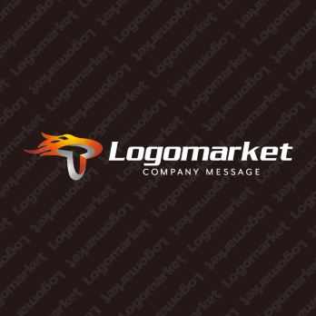 Tと炎とエネルギーのロゴ