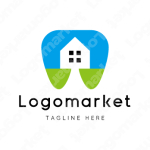 歯と家と道のロゴ