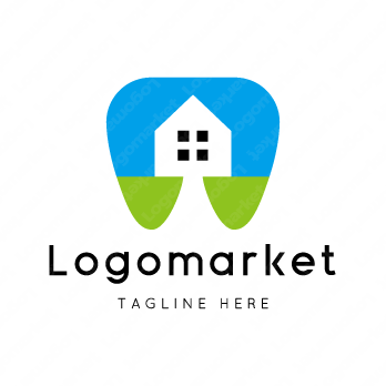 歯と家と道のロゴ