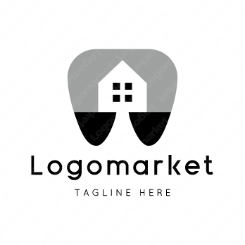 歯と家と道のロゴ