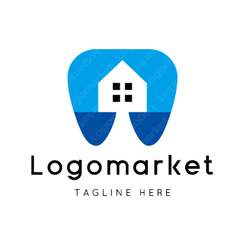 歯と家と道のロゴ